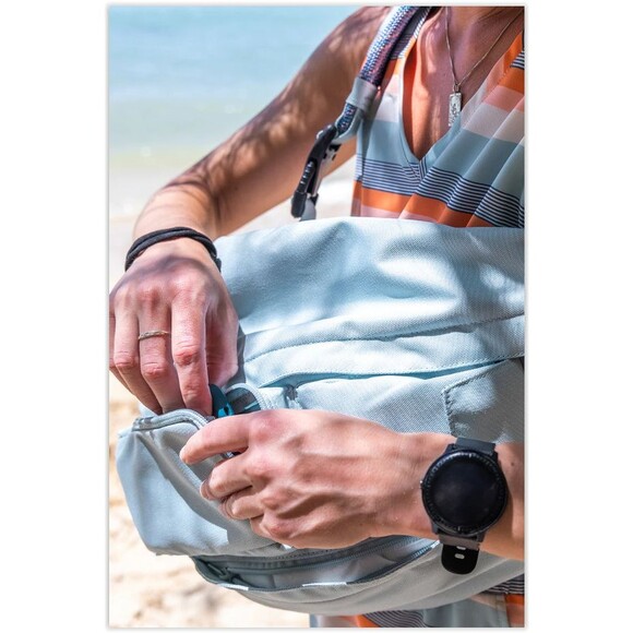 NWT KAVU Full Size Rope Sling Bag COOL AQUA BLUE - Picture 5 of 7